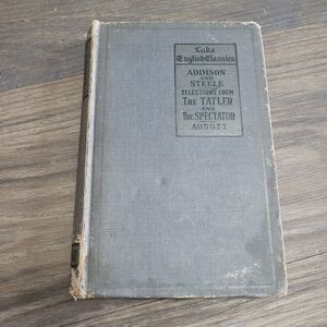 Vintage Lake English Classics Gray Hardcover Book Addison And Steele